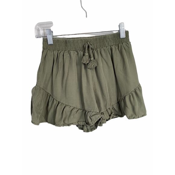 Art Class Army Green Ruffled Tassel Tie Mini Skirt Kid's Youth Size Medium 7/8 - Picture 1 of 5